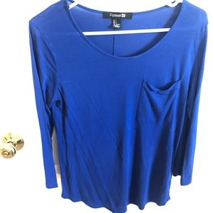 Super soft blue shirt with pocket